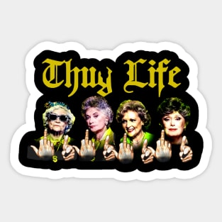 thug life golden Sticker